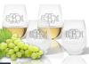 personalized+tritan+unbreakable15oz+stemless+wine+glass+set+of+four