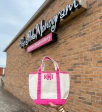 Monogrammed Handy Open Top Tote Over 20 Colors