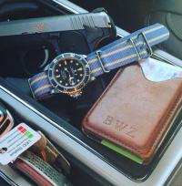 Jon Hart Designs Personalized McClip Leather Wallet