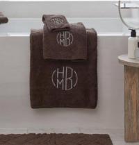 Matouk Milagro Finger Tip Towel Set of Two with Monogram