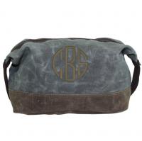 Waxed Dopp Kit Slate 