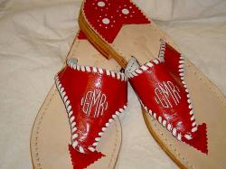 Crimson with White  Crimson with White  Apparel & Accessories > Shoes > Sandals > Thongs & Flip-Flops