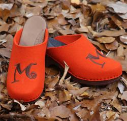 Brown Sassy on Orange Wool brown sassy on orange wool 