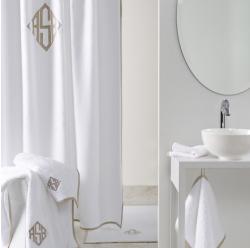 Matouk Monogrammed Shower Curtains Matouk Monogrammed Shower Curtains Home & Garden > Bathroom Accessories > Shower Curtains