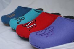 Monogrammed Wool Clogs Monogrammed Clogs Mix 1 