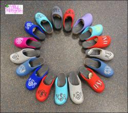 Wool Monogrammed Clogs Wool Clogs in a Wreath 
