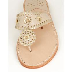 Chanel and Gold Palm Beach Sandals Chanel and Gold Apparel & Accessories > Shoes > Sandals > Thongs & Flip-Flops