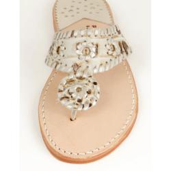 Pale Gold Croc with Platinum Palm Beach Sandals Pale Gold Croc with Platinum Apparel & Accessories > Shoes > Sandals > Thongs & Flip-Flops