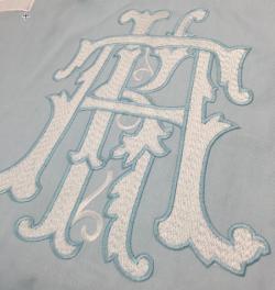 Royal Monogram done in Two color threads Royal Monogram NULL
