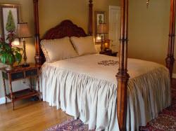 Custom Made Monogrammed Coverlet- customer brought in- we embroidered New Pink Mongoram font bedding 