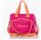 personalized+pickleball+bag+hot+pink+with+orange+trim