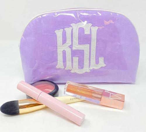  Walker Valentine Monogrammed Small Rounded Top Zip Pouch  Luggage & Bags > Toiletry Bags