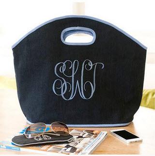 Walker Valentine Monogrammed Erin Tote Three Sizes 25" by 18" largest  Apparel & Accessories > Handbags > Tote Handbags