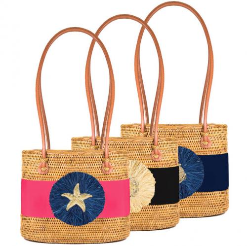 Lisi Lerch Charlotte Medium Raffia Bag  Apparel & Accessories > Handbags > Shoulder Bags