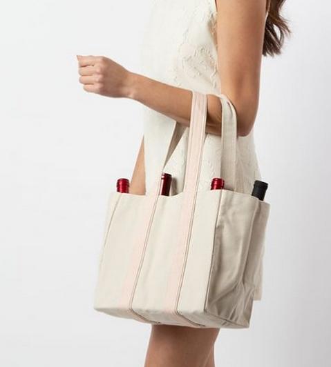 Personalized Four Bottle Wine Carrier Tote Perfect Bag  Apparel & Accessories > Handbags > Tote Handbags
