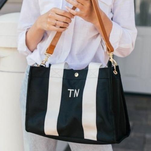 Personalized Kylie Tote in Solids and Prints  Apparel & Accessories > Handbags > Tote Handbags