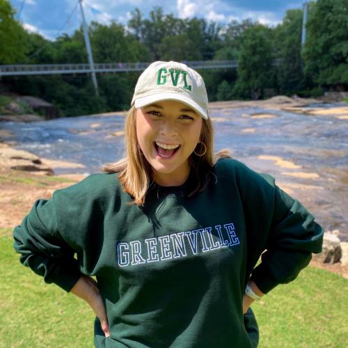 Embroidered Greenville Crewneck  Apparel & Accessories > Clothing > Outerwear > Coats & Jackets