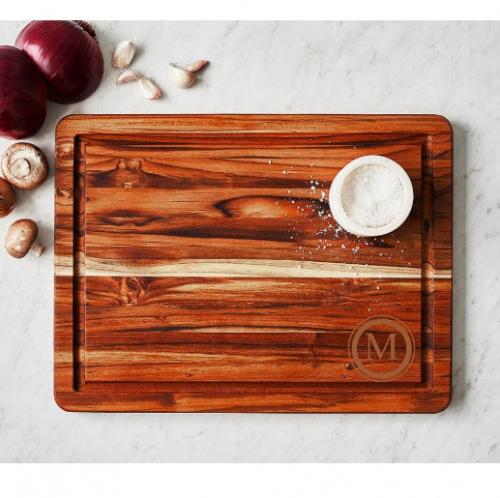 Personalized Carved Solutions Thin Teak Cutting Board 16 " by 11' by .50"  Home & Garden > Kitchen & Dining > Kitchen Tools & Utensils > Cutting Boards