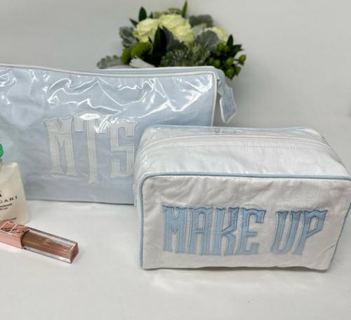 Pale Blue Linen Large Helen and White Milan Pale Blue Linen Large Helen and White Milan NULL