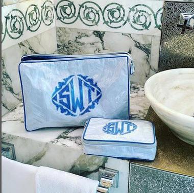 Jumbo Helen and handled brush case with Maguire appliqué.  Jumbo Helen and handled brush case with Maguire appliqué.  NULL