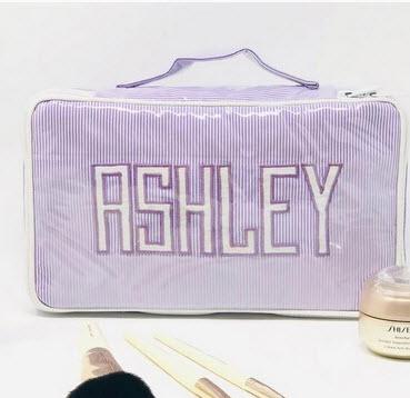 Handled Brush Kit in Lavender Pinstriped Matt Applique Handled Brush Kit in Lavender Pinstriped Matt Applique NULL