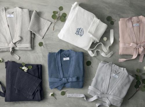 Matouk Kiran Turkish Waffle Weave Robe  Apparel & Accessories > Clothing > Sleepwear & Loungewear > Robes