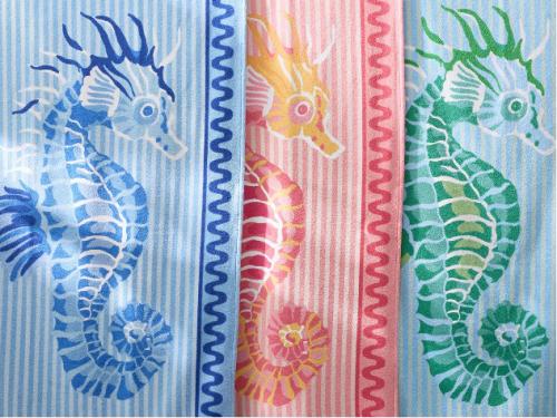 Matouk Personalized Seahorse Beach Towel  Home & Garden > Linens & Bedding > Towels > Beach Towels