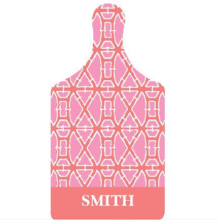 Clairebella Serving Board with Handles Bamboo Pink  Home & Garden > Kitchen & Dining > Kitchen Tools & Utensils > Cutting Boards