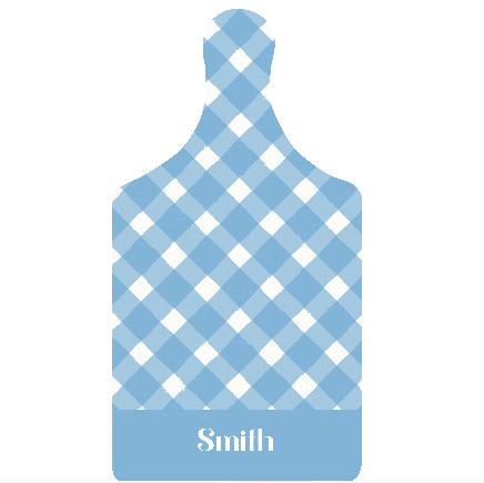 Clairebella Serving Board with Handle Gingham Blue  Home & Garden > Kitchen & Dining > Kitchen Tools & Utensils > Cutting Boards