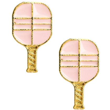 Lisi Lerch Pink Enamel Pickleball Stud Earrings Lisi Lerch Pink Enamel Pickleball Stud Earrings Apparel & Accessories > Jewelry > Earrings