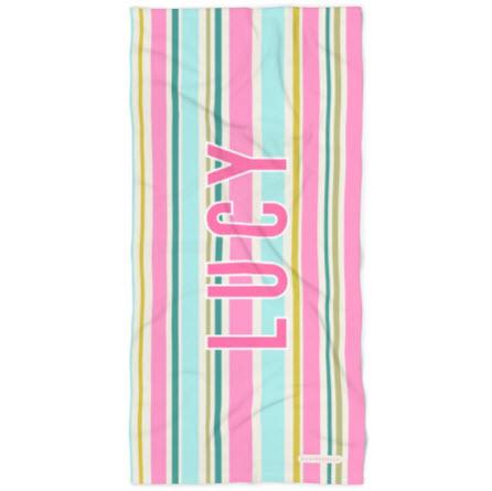 Clairebella Multi Stripe Beach Towel Green  Home & Garden > Linens & Bedding > Towels > Beach Towels