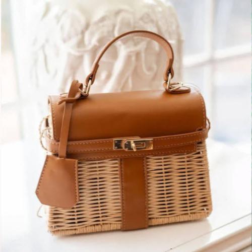 Lisi Lerch Celine Wicker Handbag Camel Lisi Lerch Celine Wicker Handbag Camel Apparel & Accessories > Handbags > Clutches & Special Occasion Bags