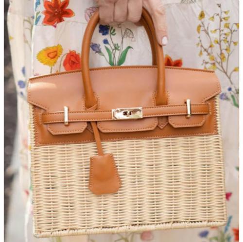 Lisi Lerch Margo Wicker Handbag Camel Lisi Lerch Margo Wicker Handbag Camel Apparel & Accessories > Handbags > Clutches & Special Occasion Bags