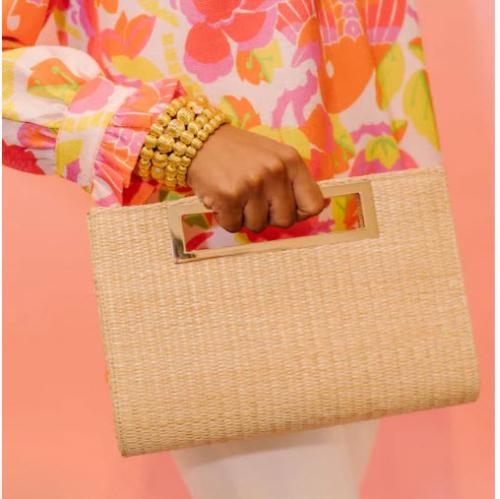 Lisi Lerch Chloe Straw Clutch Lisi Lerch Chloe Straw Clutch Apparel & Accessories > Handbags > Clutches & Special Occasion Bags