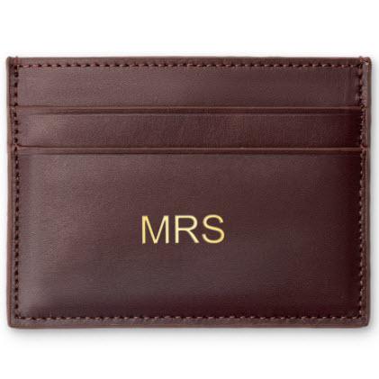 Boulevard Charlie Personalized Leather Card Holder  Apparel & Accessories > Handbags, Wallets & Cases