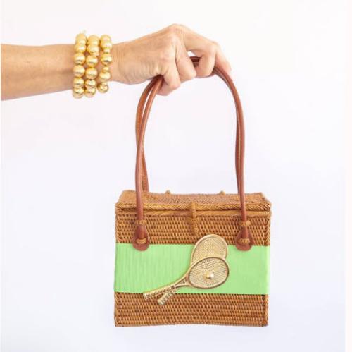 Lisi Lerch Emory Tennis Racket Basket Bag  Apparel & Accessories > Handbags > Clutches & Special Occasion Bags