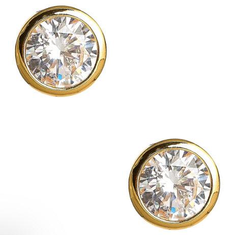 Lisi Lerch Large Bezel Stud 18K Gold Plated  Apparel & Accessories > Jewelry > Earrings