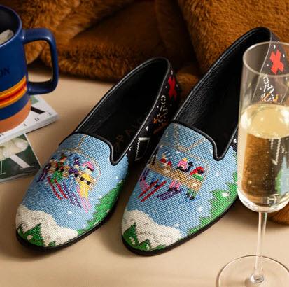 By Paige  Gone Skiing Needlepoint Loafer  Apparel & Accessories > Shoes > Loafers