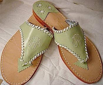 Celery and White  Celery and White  Apparel & Accessories > Shoes > Sandals > Thongs & Flip-Flops