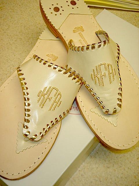 Chanel and Gold Palm Beach Sandale Chanel and Gold  Apparel & Accessories > Shoes > Sandals > Thongs & Flip-Flops
