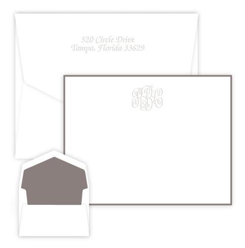 Embossed Graphics Delvan Monogram Card Embossed  Office Supplies > General Supplies > Paper Products > Stationery