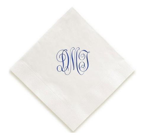 Monogrammed Classic Napkin Stamped Color Foils  Home & Garden > Kitchen & Dining > Tableware