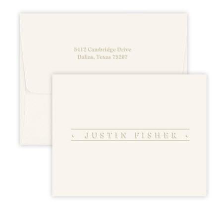 Embossed Graphics Banner Embossed Foldover Note  NULL