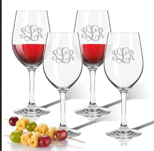 Personalized Tritian Acrylic Wine Glasses set of Four  Home & Garden > Kitchen & Dining > Tableware > Drinkware > Stemware