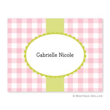 Boatman Geller Check Pink Foldover Note  Office Supplies > General Supplies > Paper Products > Stationery