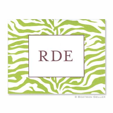 Boatman Geller Zebra Green Foldover Note  Office Supplies > General Supplies > Paper Products > Stationery