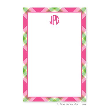 Boatman Geller Ashley Plaid Pink Notepad  Office Supplies > General Supplies > Paper Products > Notebooks & Notepads