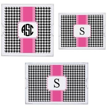 Boatman Geller Personalized Houndstooth Tray  Home & Garden > Kitchen & Dining > Tableware > Serveware > Serving Trays