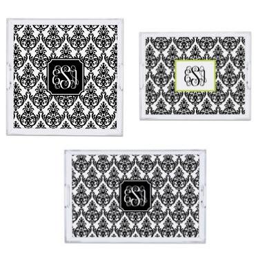 Boatman Geller Personalized Damask Tray  Home & Garden > Kitchen & Dining > Tableware > Serveware > Serving Trays