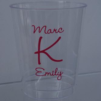 8 oz Personalized Clear Hard Plastic Cups  Home & Garden > Kitchen & Dining > Barware